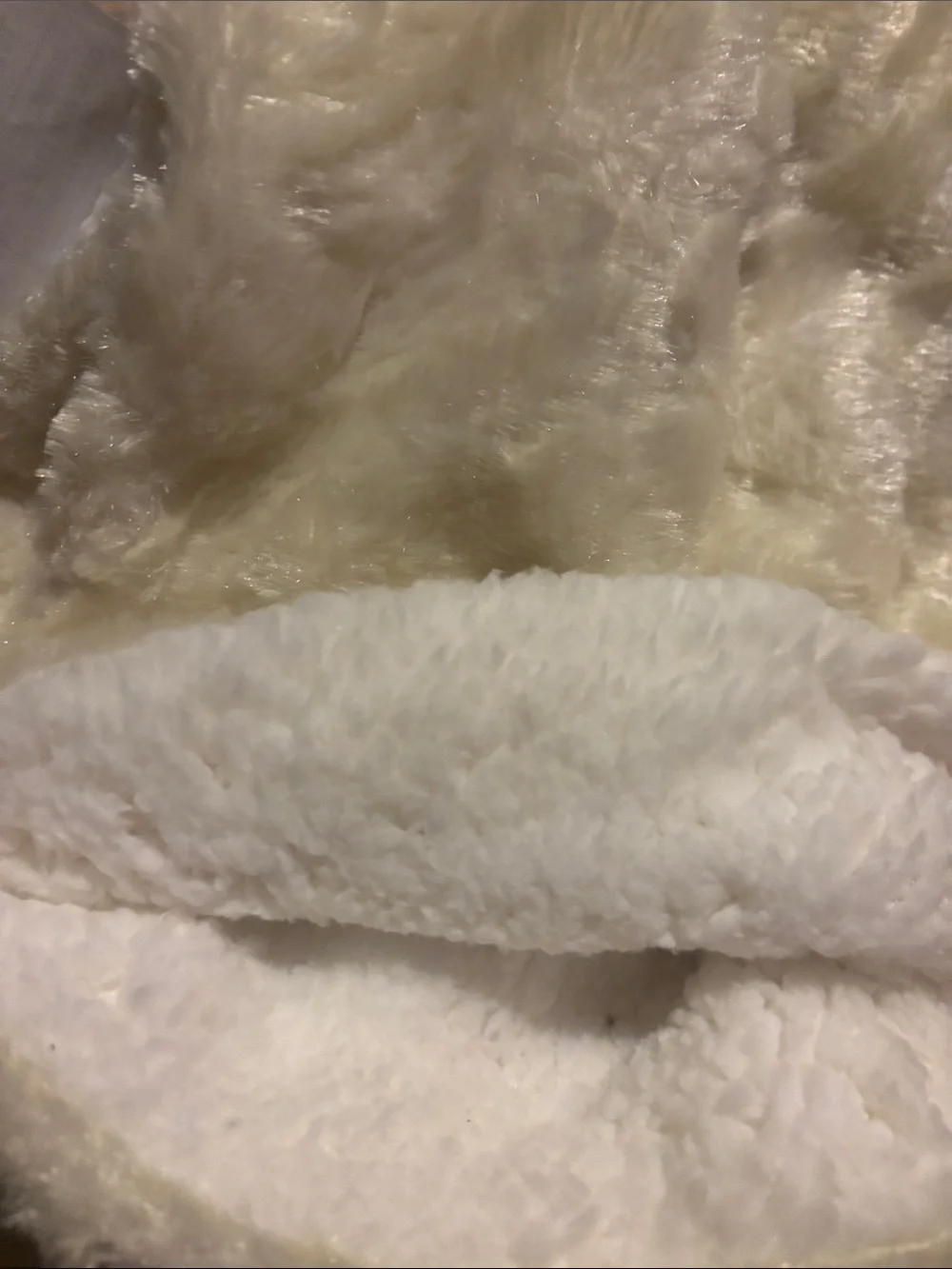 Reversible Faux Fur Sherpa Throw - Cream